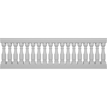 Ekena Millwork Fiberthane Hamilton Balustrade Railing Kit Style H (6 7/8" On-Center Spacing to Pass 4" Sphere Code) BALK38X120HMH